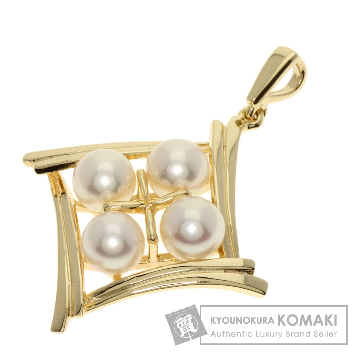 MIKIMOTO   Pendant top Pearl Pearl K14 Yellow Gold Ladies