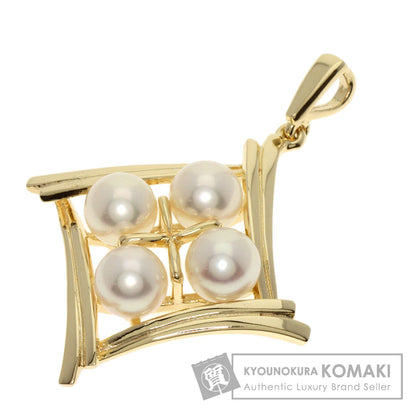 MIKIMOTO   Pendant top Pearl Pearl K14 Yellow Gold Ladies