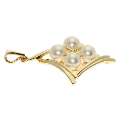 MIKIMOTO   Pendant top Pearl Pearl K14 Yellow Gold Ladies