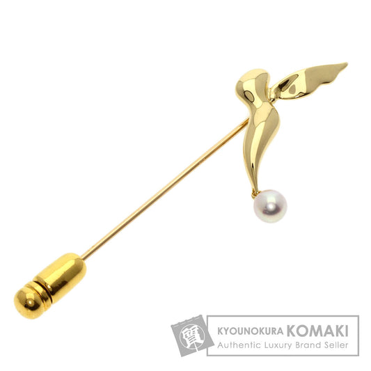 MIKIMOTO   Brooch Pearl Pearl Pin Brooch K18 Yellow Gold Ladies