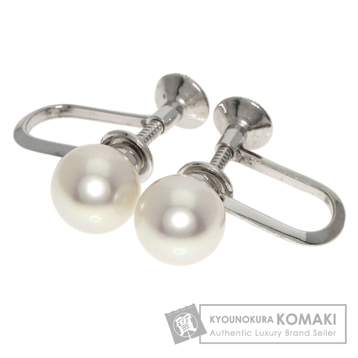 MIKIMOTO   Earring Pearl Pearl K14 White Gold Ladies