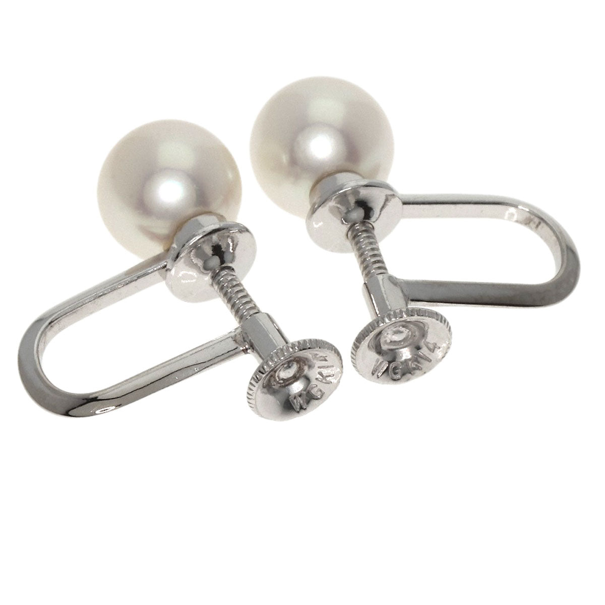 MIKIMOTO   Earring Pearl Pearl K14 White Gold Ladies