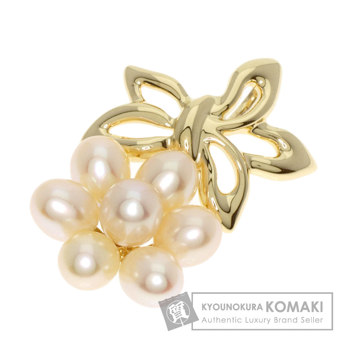 MIKIMOTO   Pendant top Pearl Pearl K18 Yellow Gold Ladies