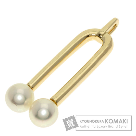 MIKIMOTO   Pendant top Pearl Pearl K14 Yellow Gold Ladies