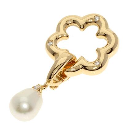 MIKIMOTO   Pendant top Pearl Pearl Diamond K18 Yellow Gold Ladies