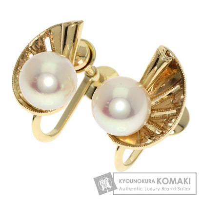 MIKIMOTO   Earring Pearl Pearl K14 Yellow Gold Ladies