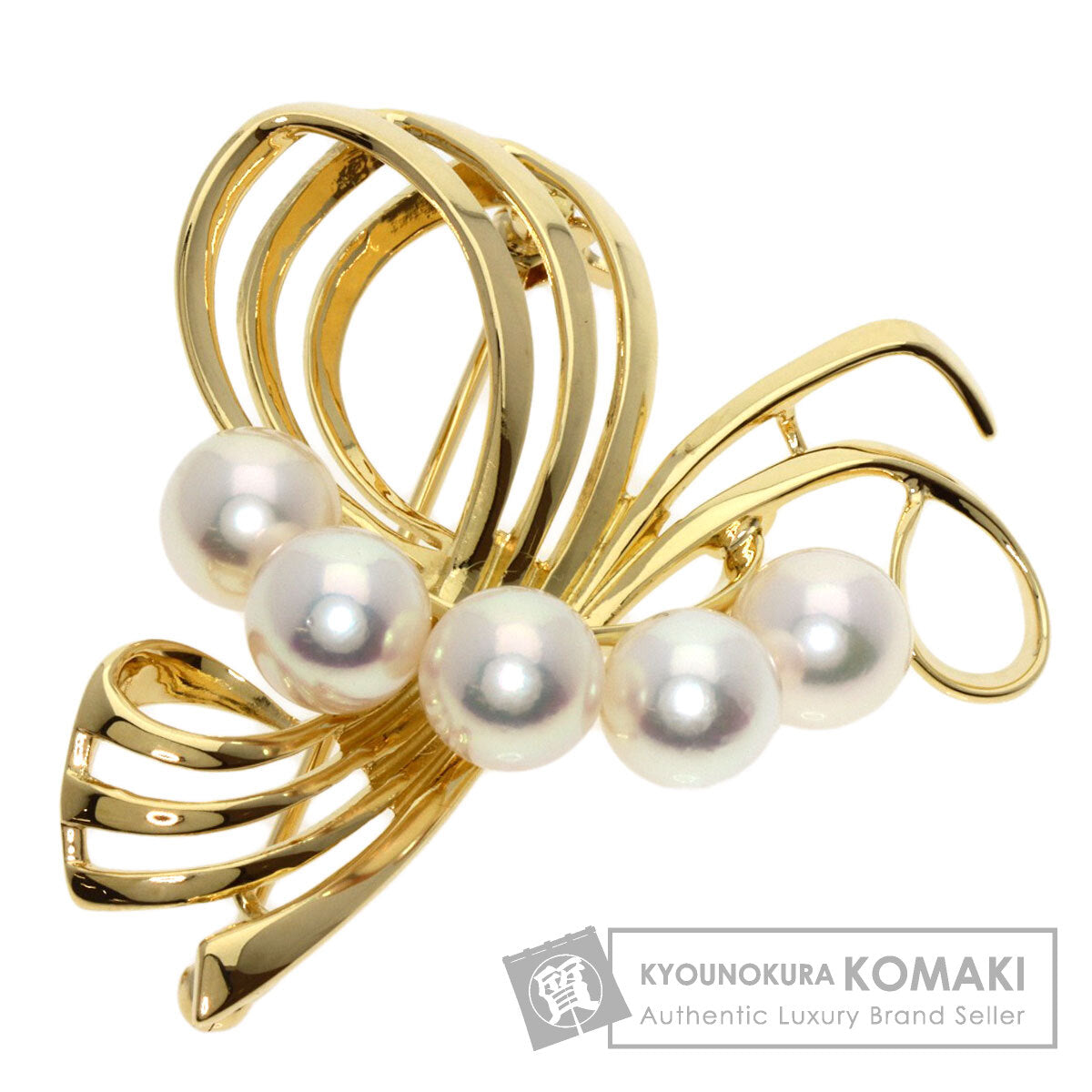 MIKIMOTO   Brooch Pearl Pearl K18 Yellow Gold Ladies