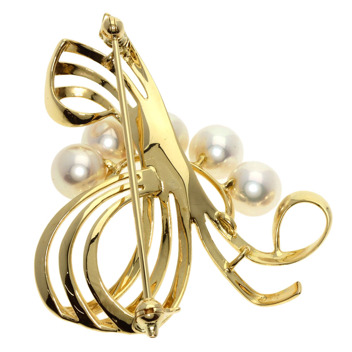 MIKIMOTO   Brooch Pearl Pearl K18 Yellow Gold Ladies