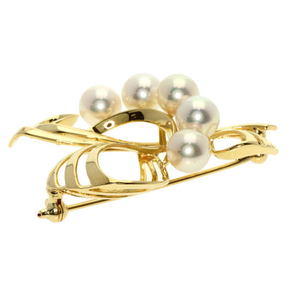 MIKIMOTO   Brooch Pearl Pearl K18 Yellow Gold Ladies