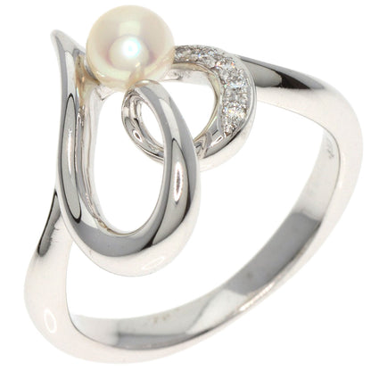 MIKIMOTO   Ring Heart Motif Baby Pearl Pearl Diamond K18 White Gold Ladies