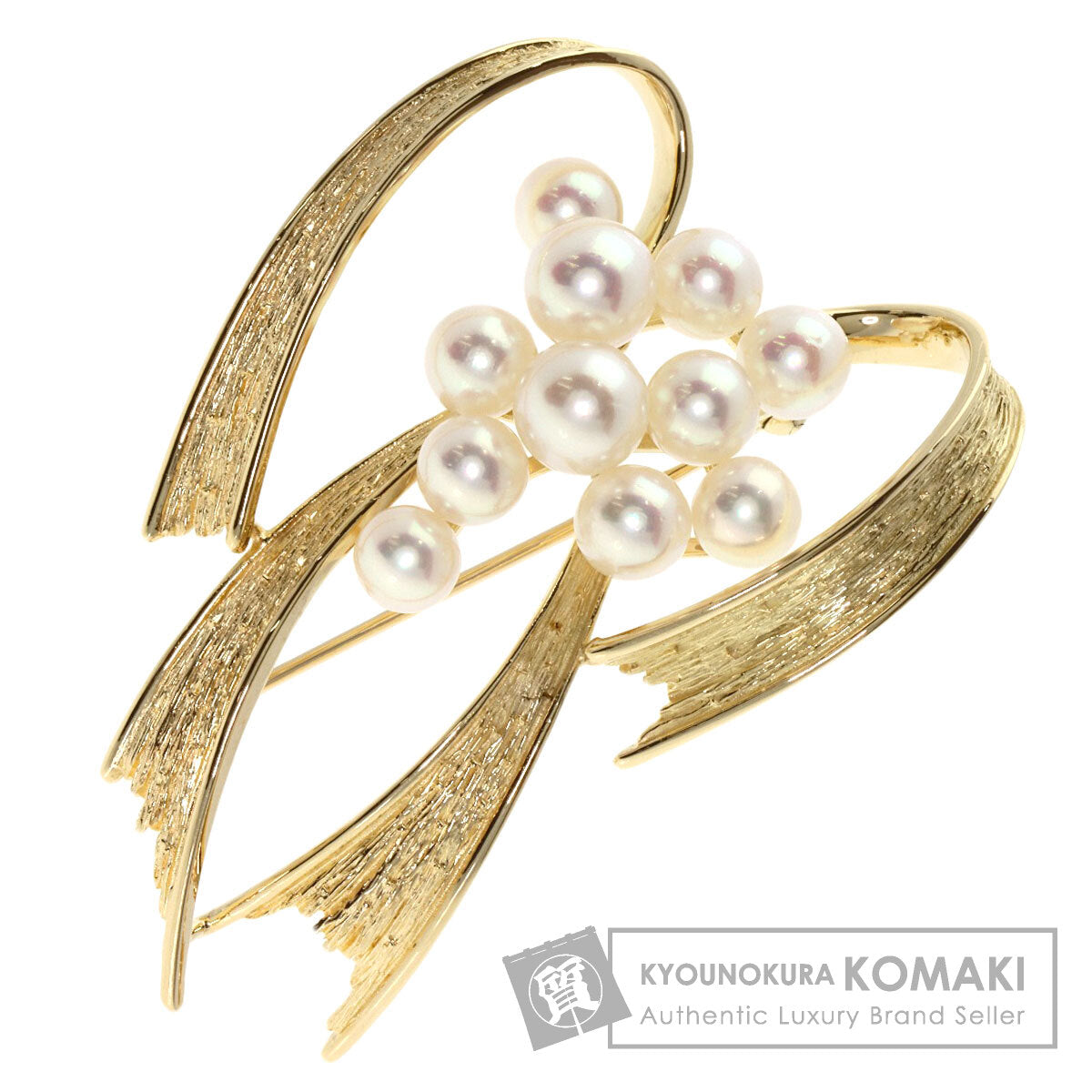 MIKIMOTO   Brooch Pearl Pearl K14 Yellow Gold Ladies