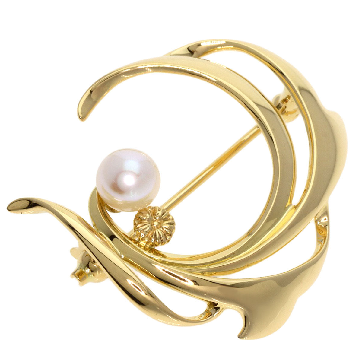 MIKIMOTO   Brooch Pearl Pearl K18 Yellow Gold Ladies