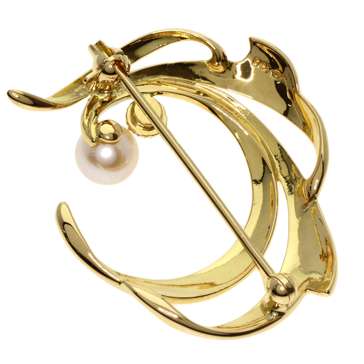 MIKIMOTO   Brooch Pearl Pearl K18 Yellow Gold Ladies