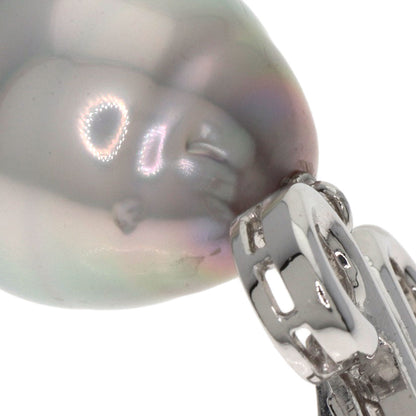 MIKIMOTO   Pendant top Pearl Pearl Diamond K14 White Gold Ladies