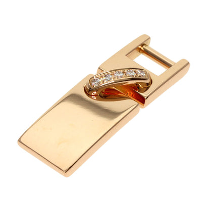 Chaumet   Pendant top Lien Cross Stitch Diamond Cord K18 Pink Gold Ladies