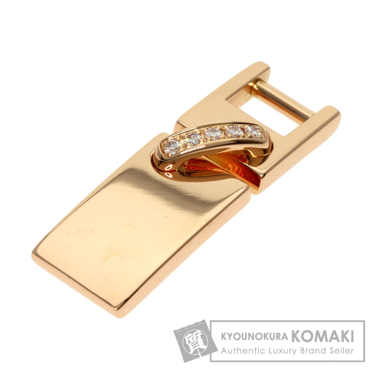 Chaumet   Pendant top Lien Cross Stitch Diamond Cord K18 Pink Gold Ladies