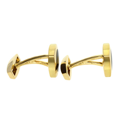 Chaumet   cuffs Onyx K18 Yellow Gold mens