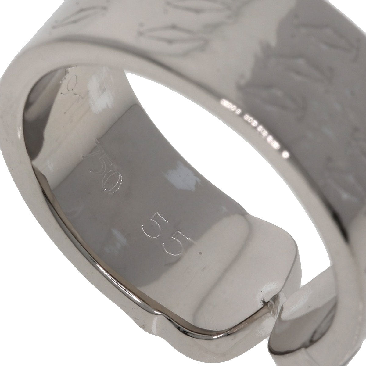 CARTIER   Ring 2C ring # 55 K18 White Gold Ladies