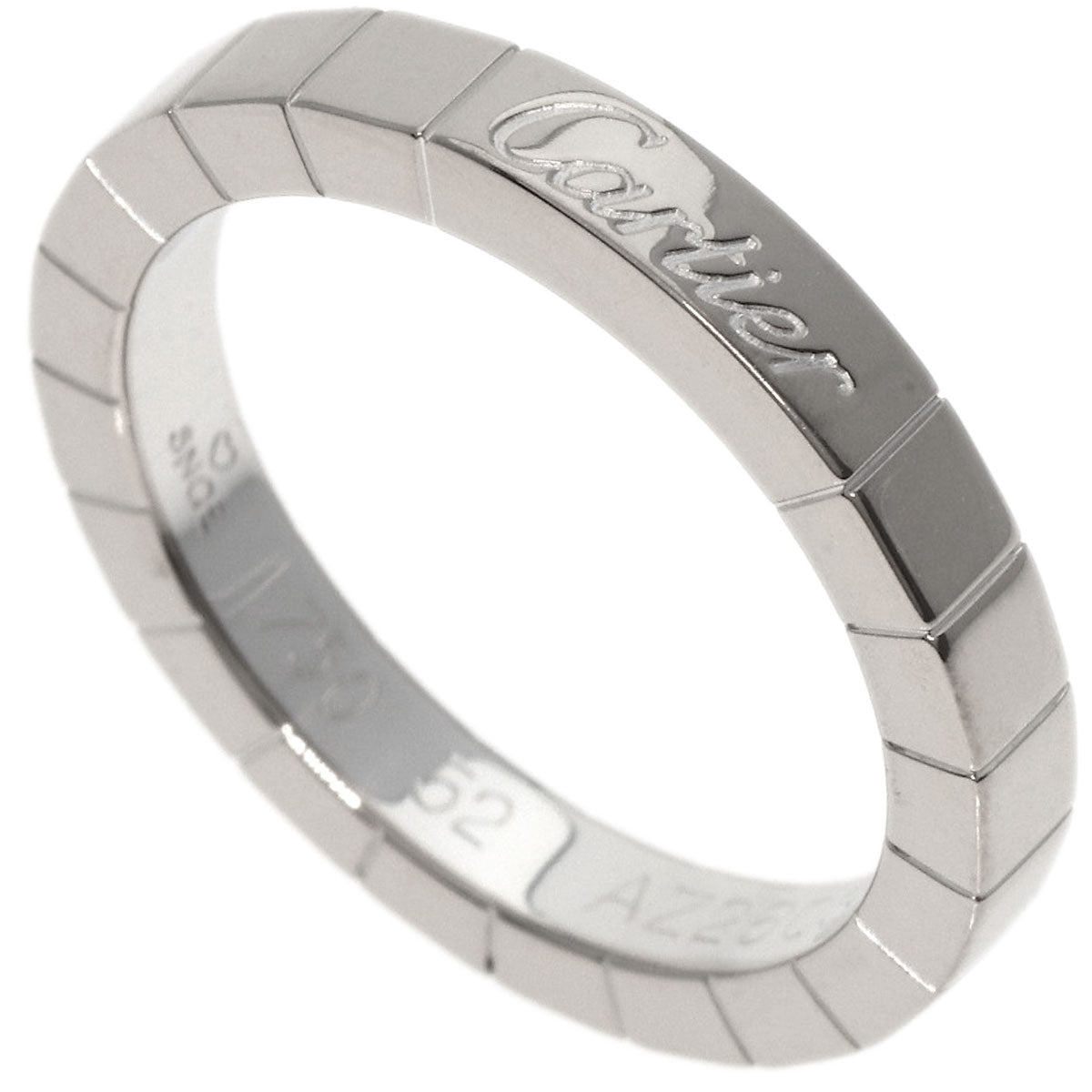 CARTIER   Ring Laniere # 52 K18 White Gold Ladies