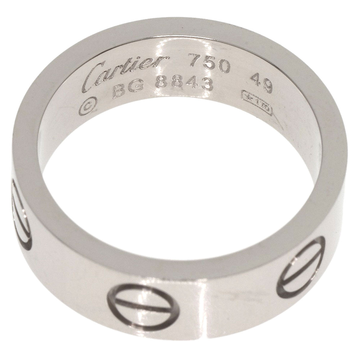 CARTIER   Ring love ring #49 K18 White Gold Ladies