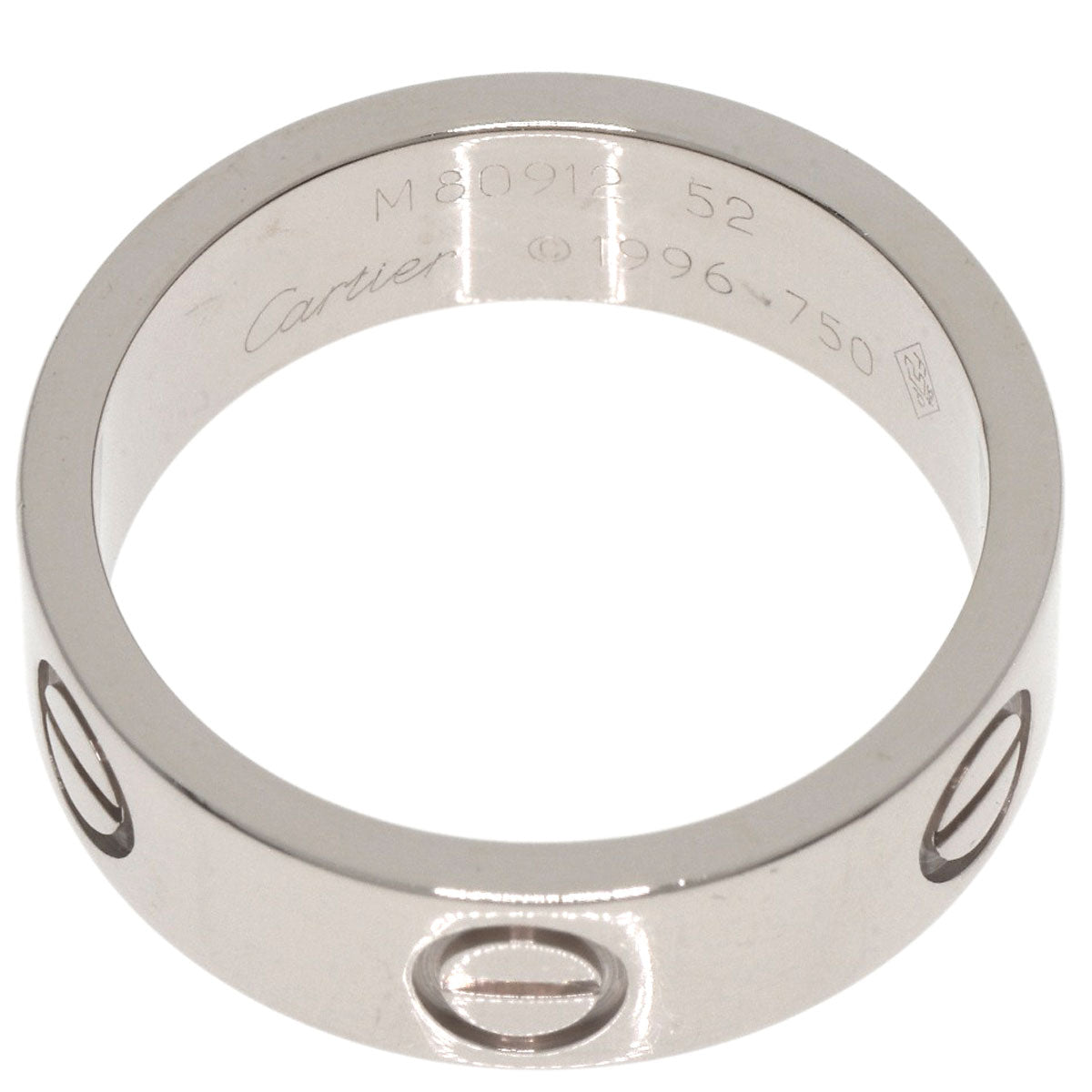 CARTIER   Ring love ring #52 K18 White Gold Ladies