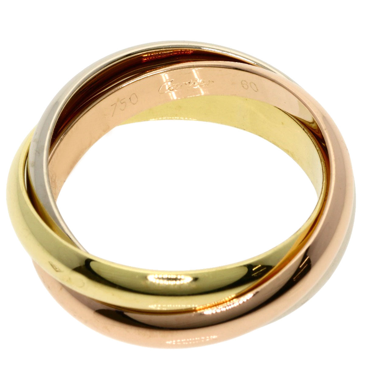 CARTIER   Ring Trinity #60 K18 Yellow Gold 18K Pink GoldLadies