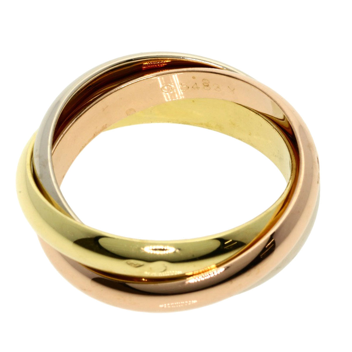 CARTIER   Ring Trinity #60 K18 Yellow Gold 18K Pink GoldLadies