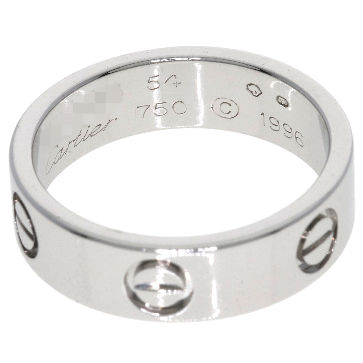 CARTIER   love ring #54 Ring  K18 White Gold Ladies [Used]