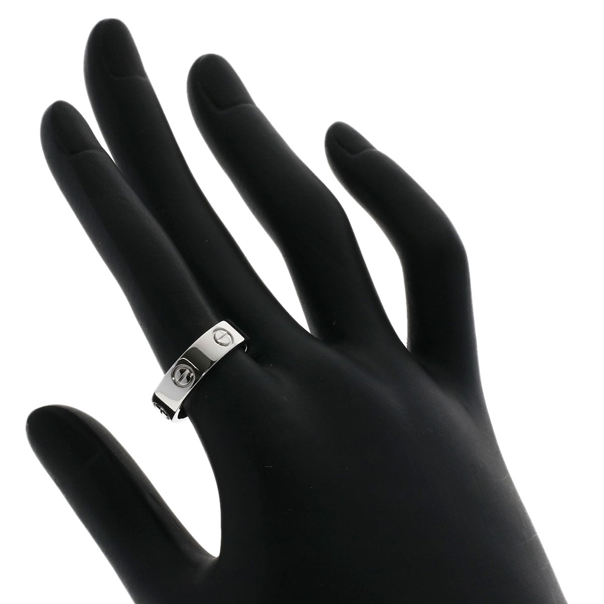 CARTIER   love ring #54 Ring  K18 White Gold Ladies [Used]