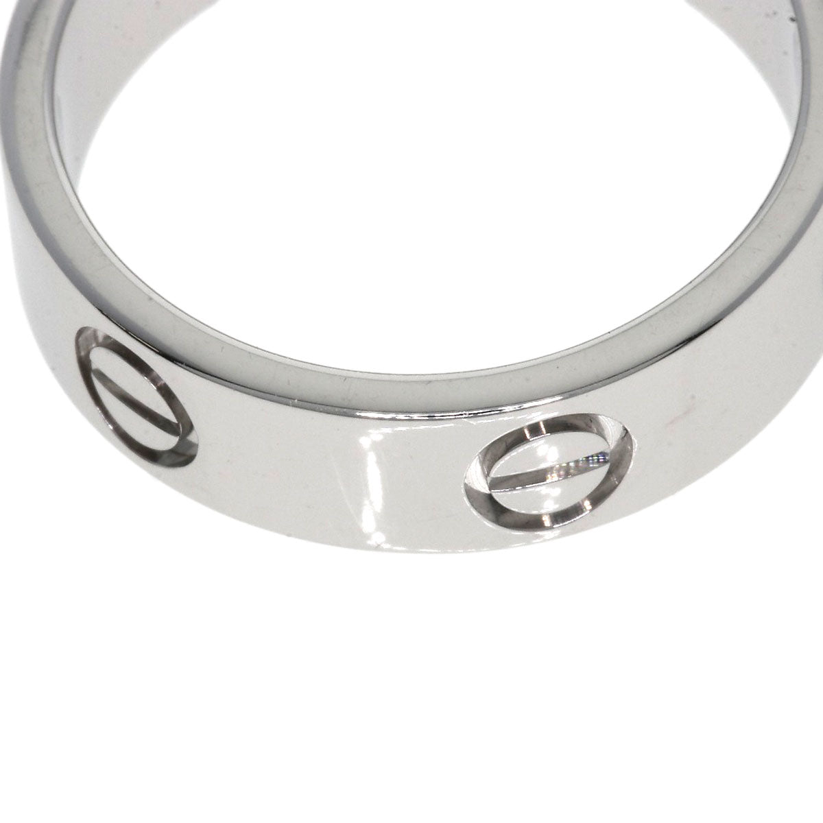 CARTIER   love ring #54 Ring  K18 White Gold Ladies [Used]