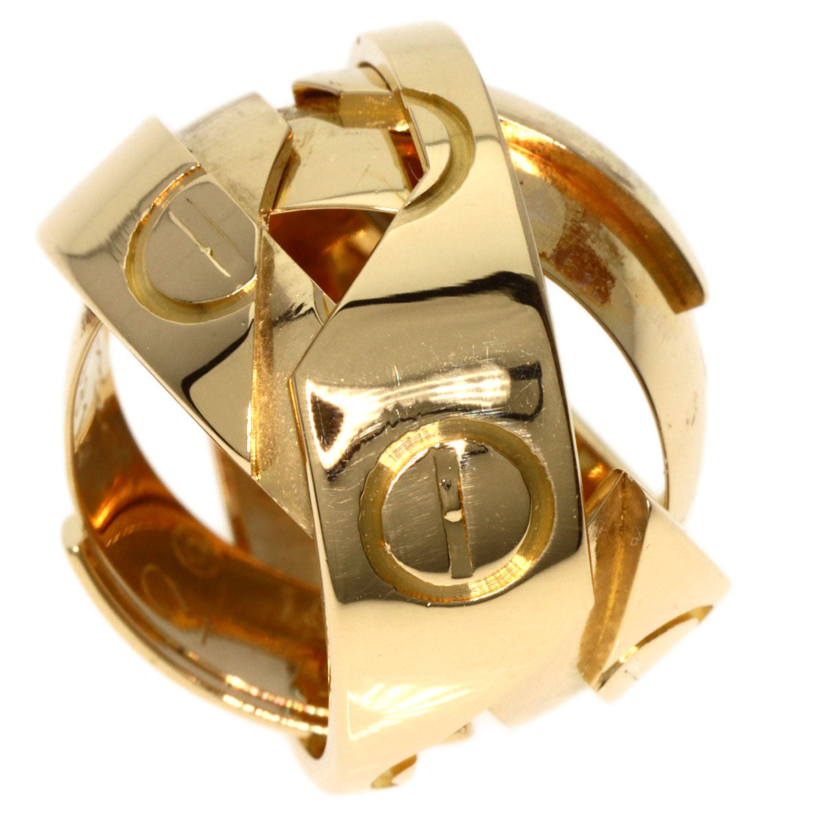 CARTIER   Ring Astro love ring 1999 Christmas limited edition #48 K18 Yellow Gold Ladies