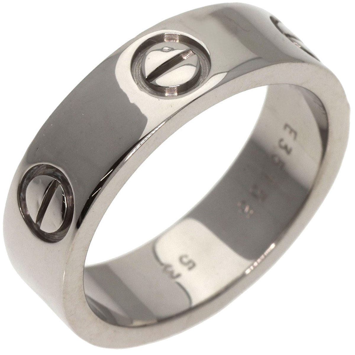 CARTIER   Ring love ring #53 K18 White Gold Ladies