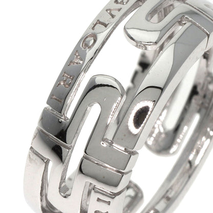 BVLGARI   Ring Parentesi Openwork Small #50 K18 White Gold Ladies