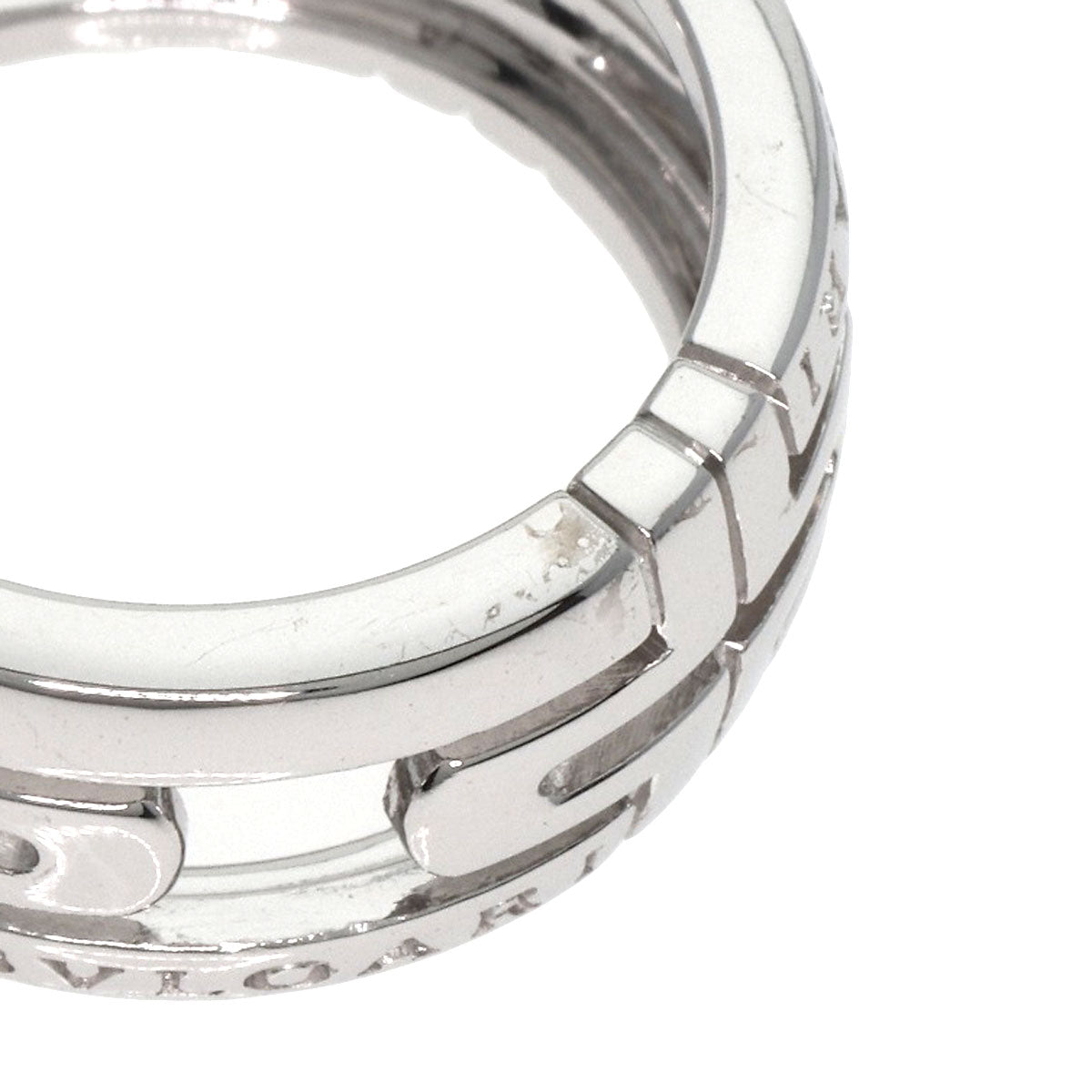 BVLGARI   Ring Parentesi Openwork Small #50 K18 White Gold Ladies