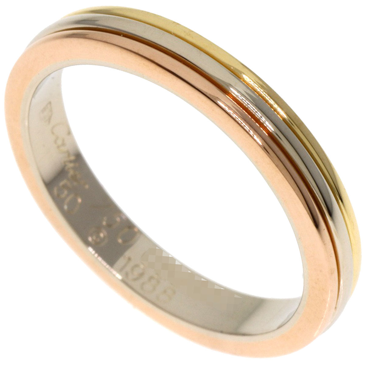 CARTIER   Ring Three color # 50 K18 Yellow Gold K18 White GoldLadies