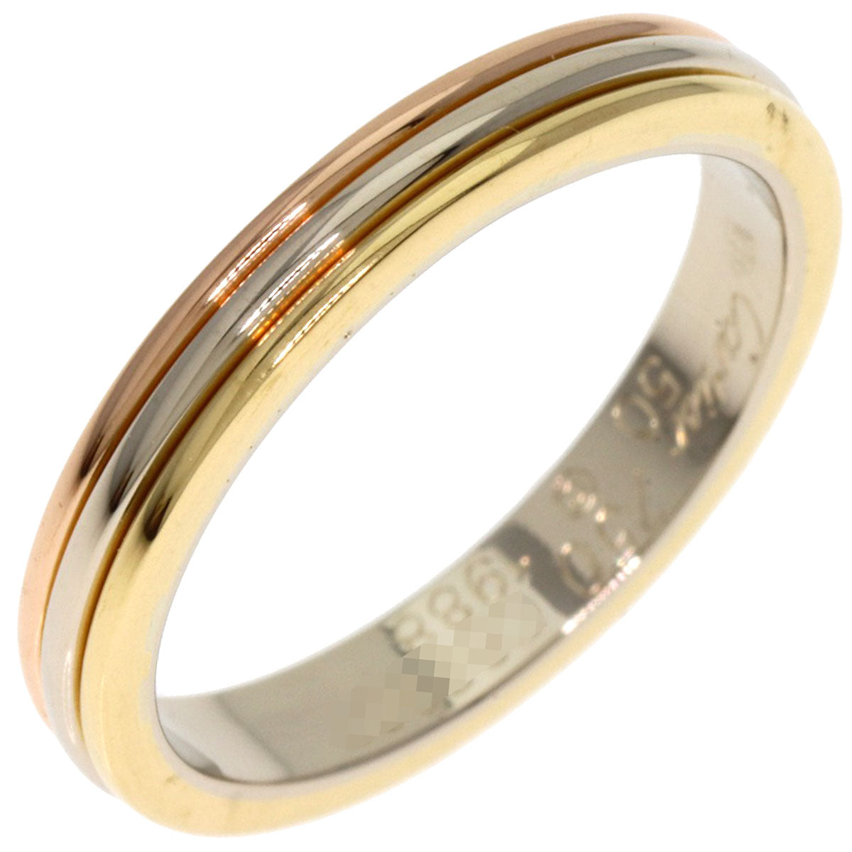 CARTIER   Ring Three color # 50 K18 Yellow Gold K18 White GoldLadies