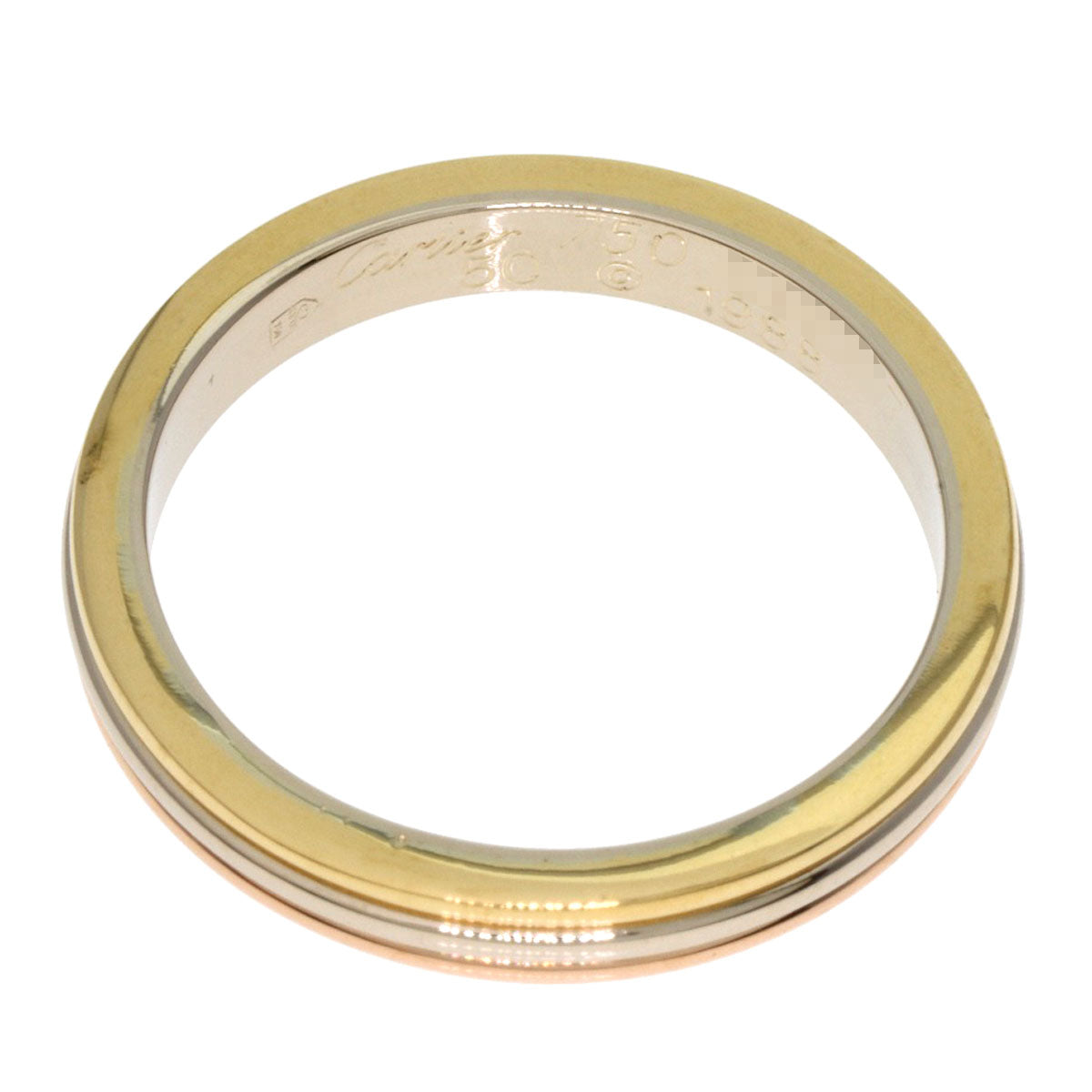 CARTIER   Ring Three color # 50 K18 Yellow Gold K18 White GoldLadies