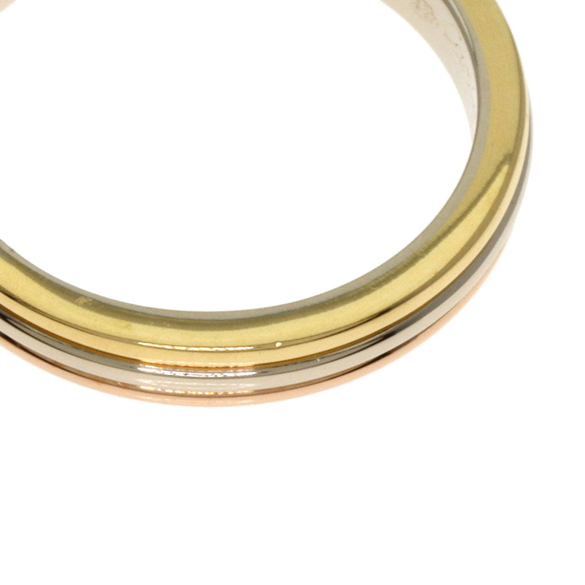 CARTIER   Ring Three color # 50 K18 Yellow Gold K18 White GoldLadies