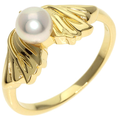 MIKIMOTO   Ring Baby Pearl Pearl 1P Diamond K18 Yellow Gold Ladies