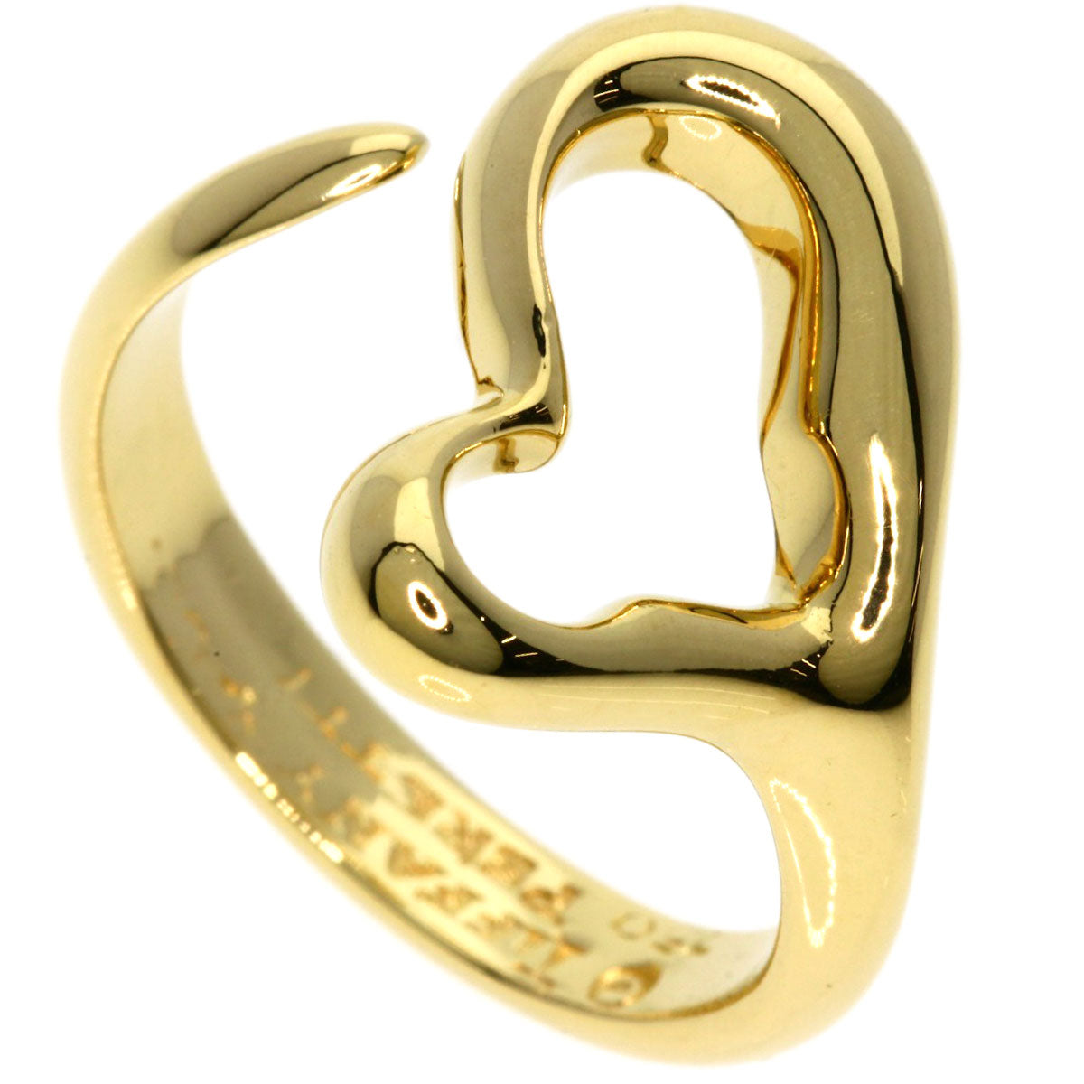 TIFFANY&Co.   Ring Open heart K18 Yellow Gold Ladies