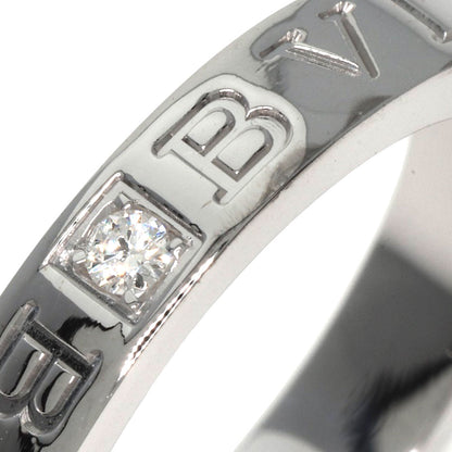 BVLGARI   Ring Double logo 1P Diamond K18 White Gold Ladies