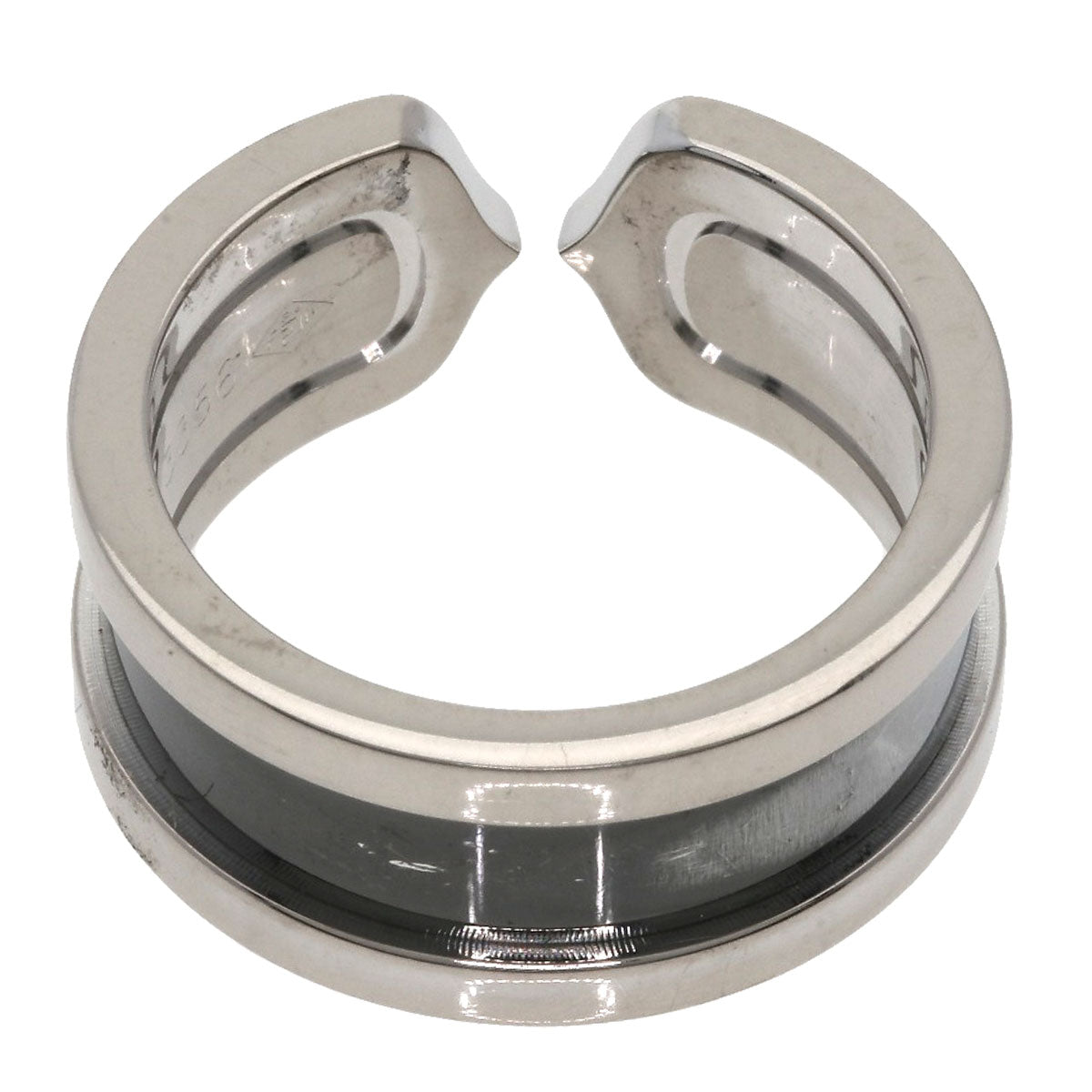 CARTIER   Ring C2 Ring Black Lacquer #51 K18 White Gold Ladies