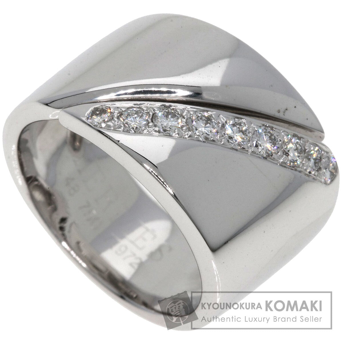 HERMES   Ring Diamond #48 K18 White Gold Ladies