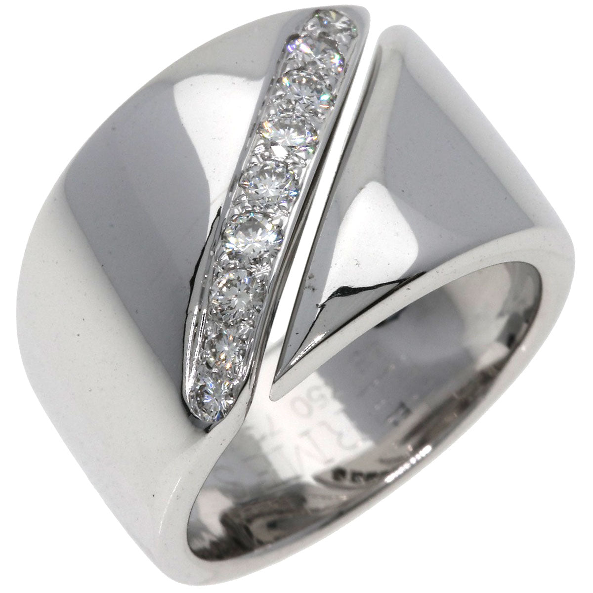 HERMES   Ring Diamond #48 K18 White Gold Ladies