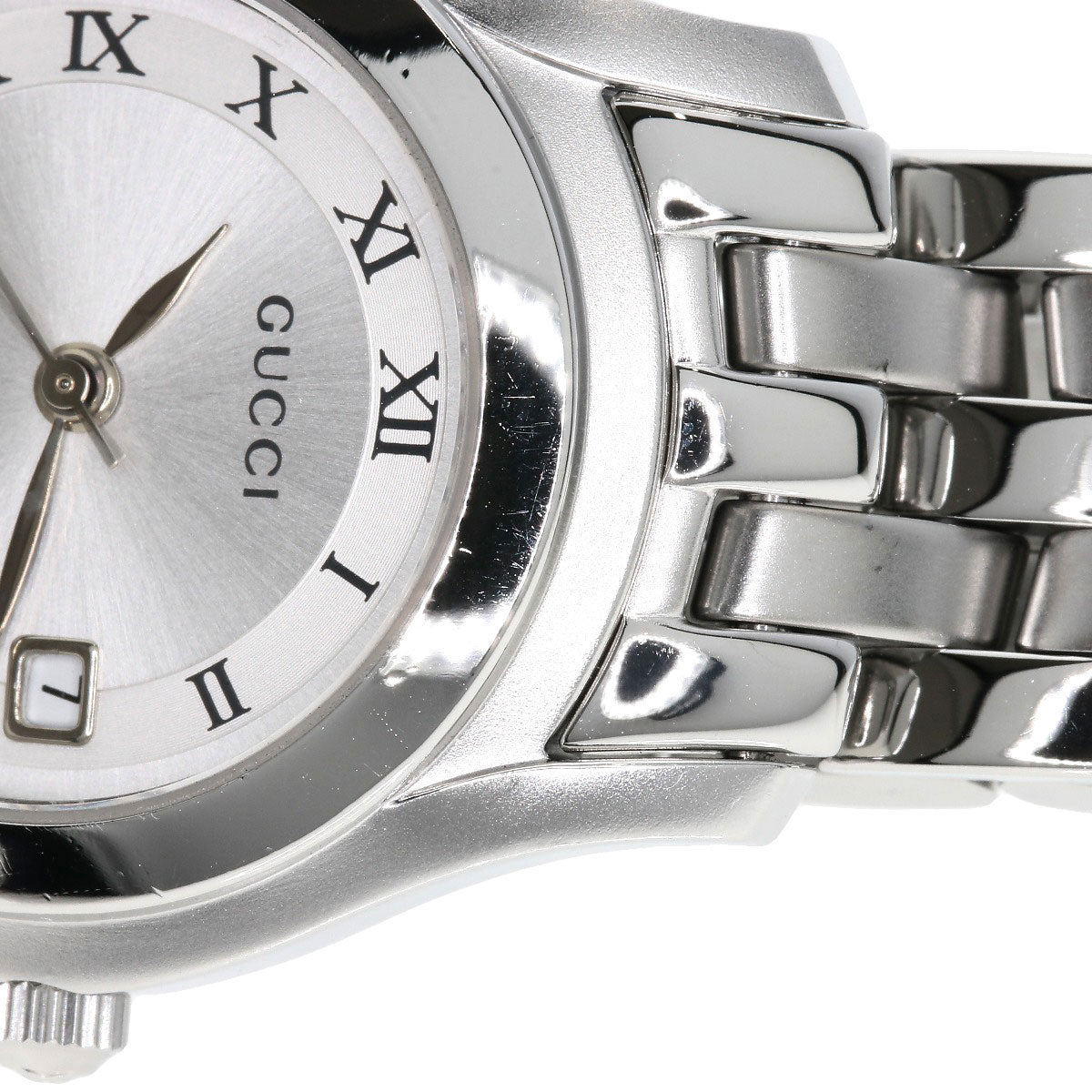 GUCCI Round face Watches 5500L Stainless Steel/Stainless Steel Ladies