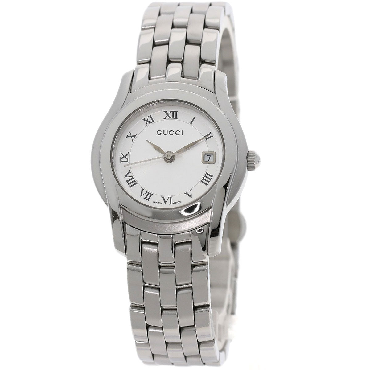 GUCCI Round face Watches 5500L Stainless Steel/Stainless Steel Ladies