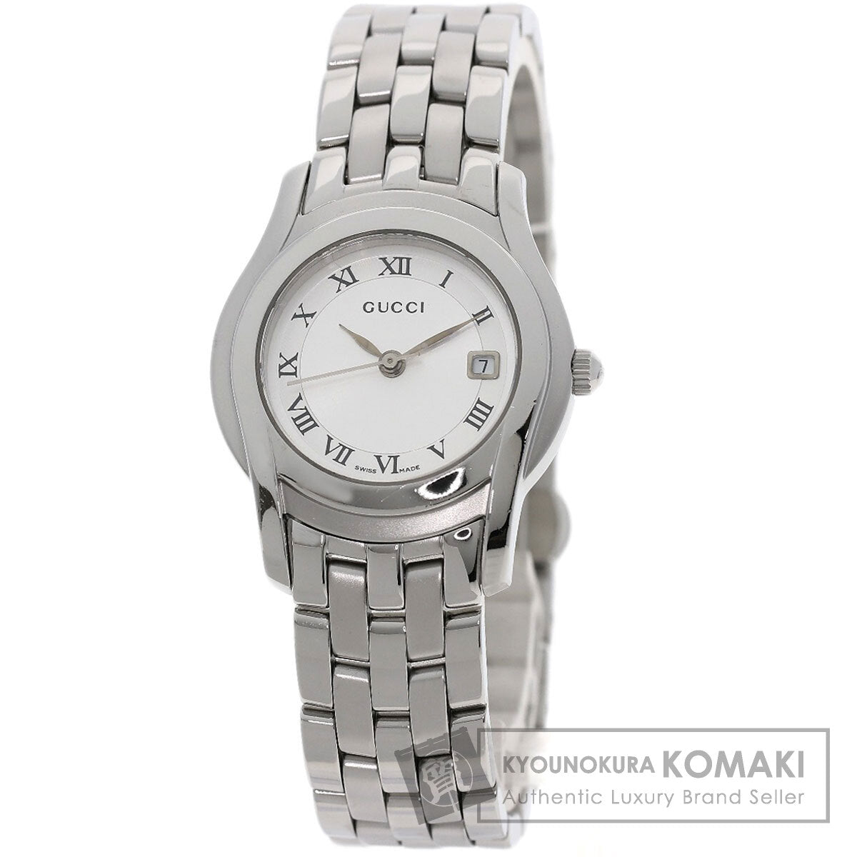 GUCCI Round face Watches 5500L Stainless Steel/Stainless Steel Ladies