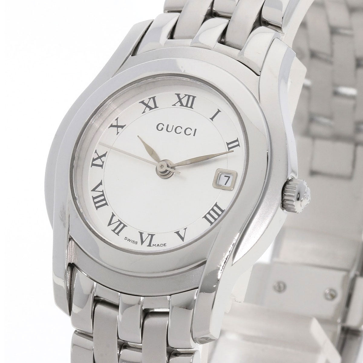 GUCCI Round face Watches 5500L Stainless Steel/Stainless Steel Ladies