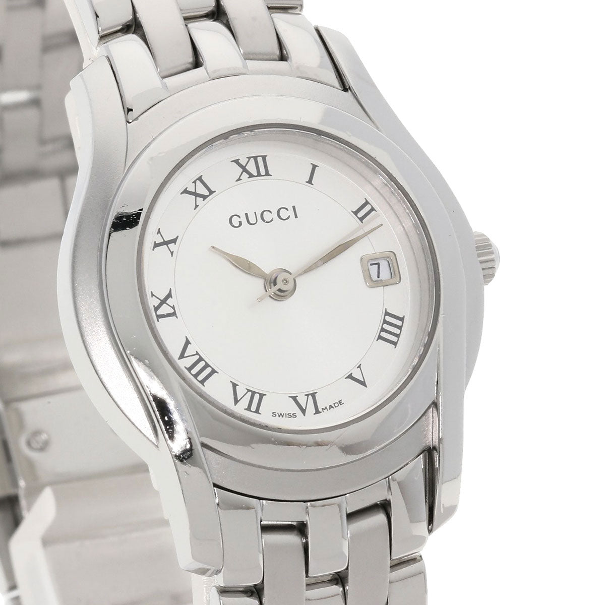 GUCCI Round face Watches 5500L Stainless Steel/Stainless Steel Ladies