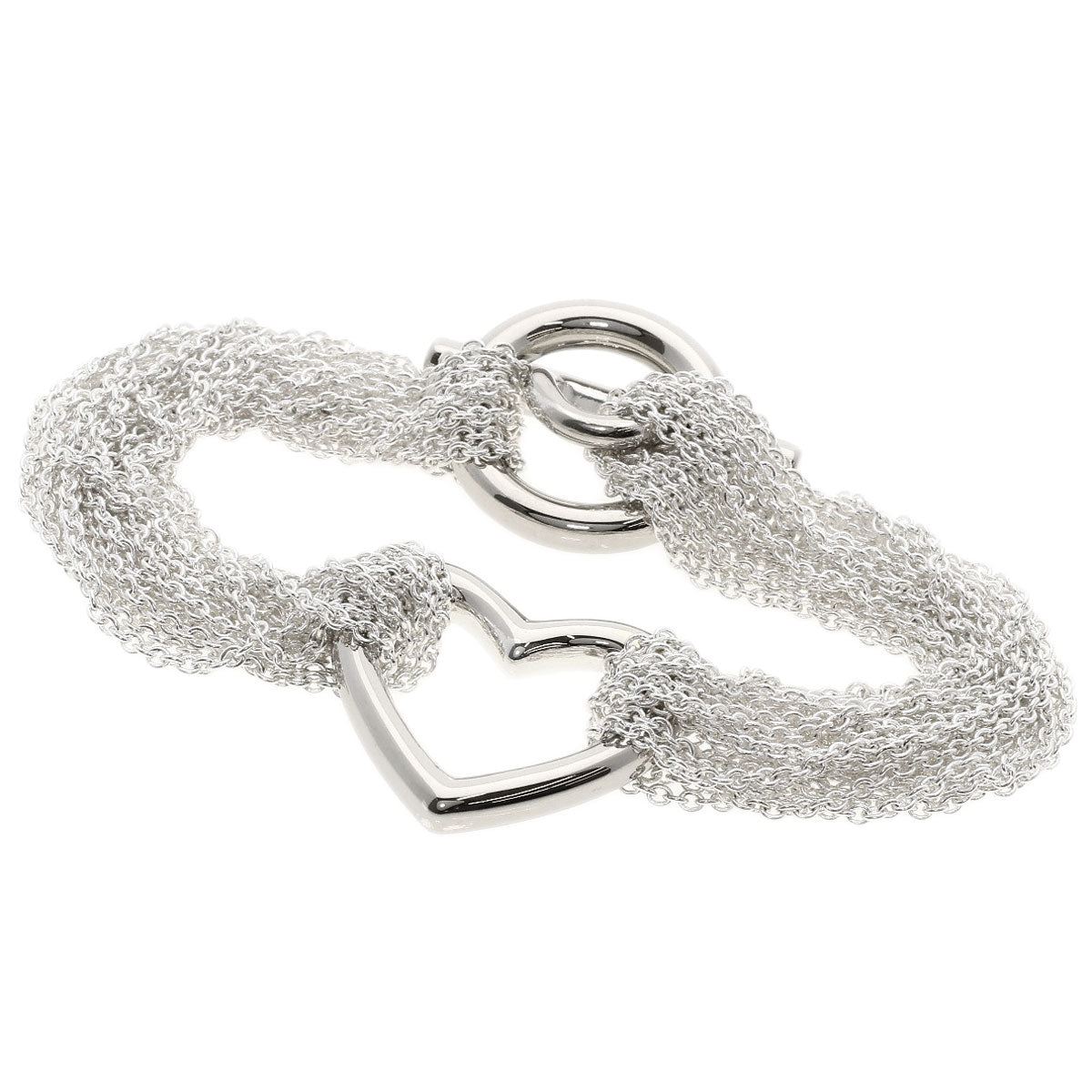 TIFFANY&Co.   Bracelet Open Heart Toggle Chain Silver Ladies